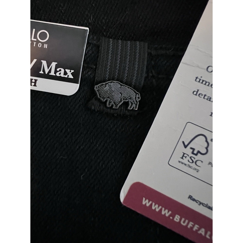 Buffalo David Bitton Skinny Max 33X32 Black Midnight Wax Classic Cowboy Jeans - Picture 8 of 16